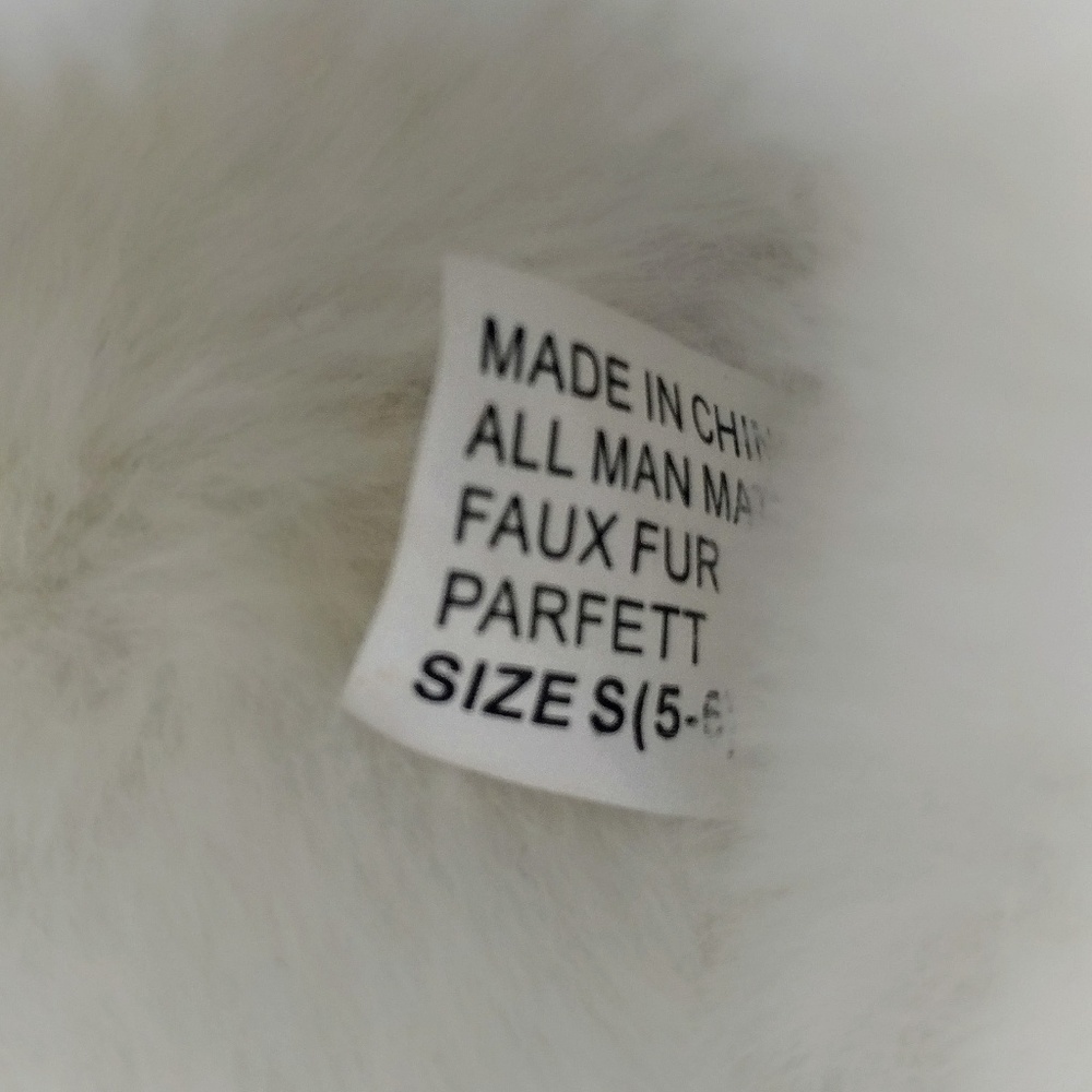 Kate Spade White Fuzzy Slippers with Black Bows - Picture 6 of 6